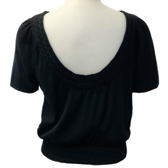 Louis Vuitton Black Cashmere / Silk Short Sleeved Cable Sweater - Picture 3 of 4